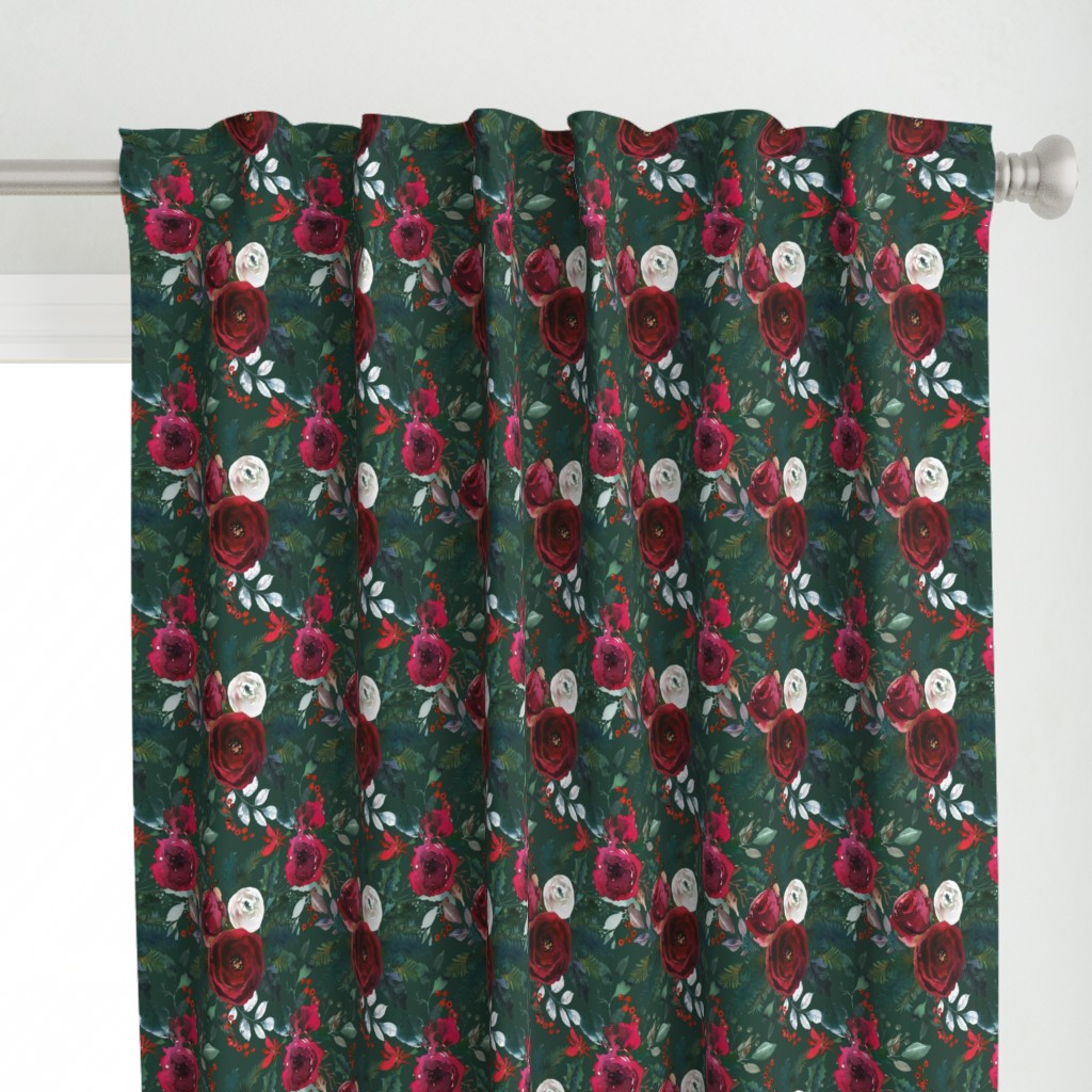 Christmas Floral Green