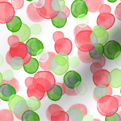 Christmas Watercolor Bubbles // small