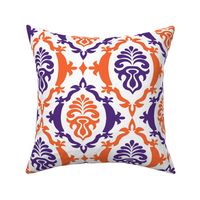 Orange and purple team color_Damask