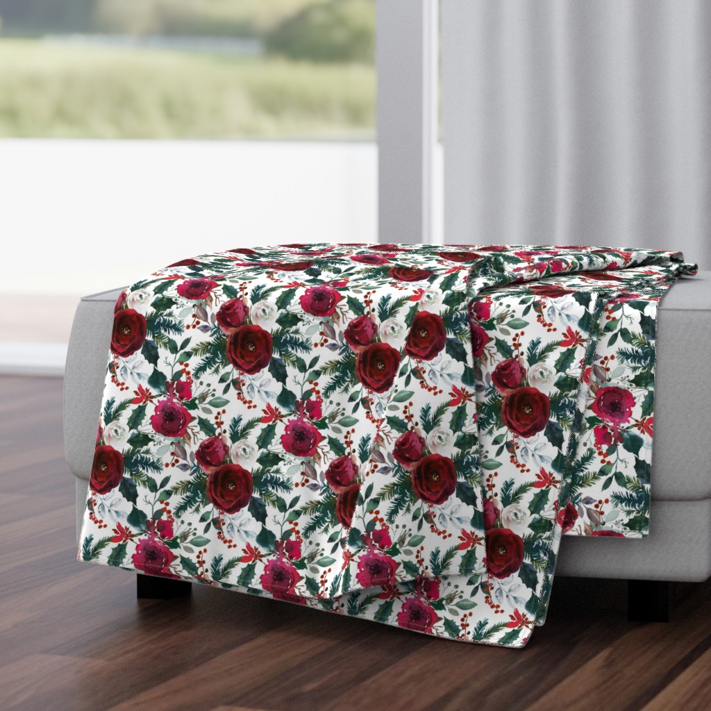 Christmas Floral White