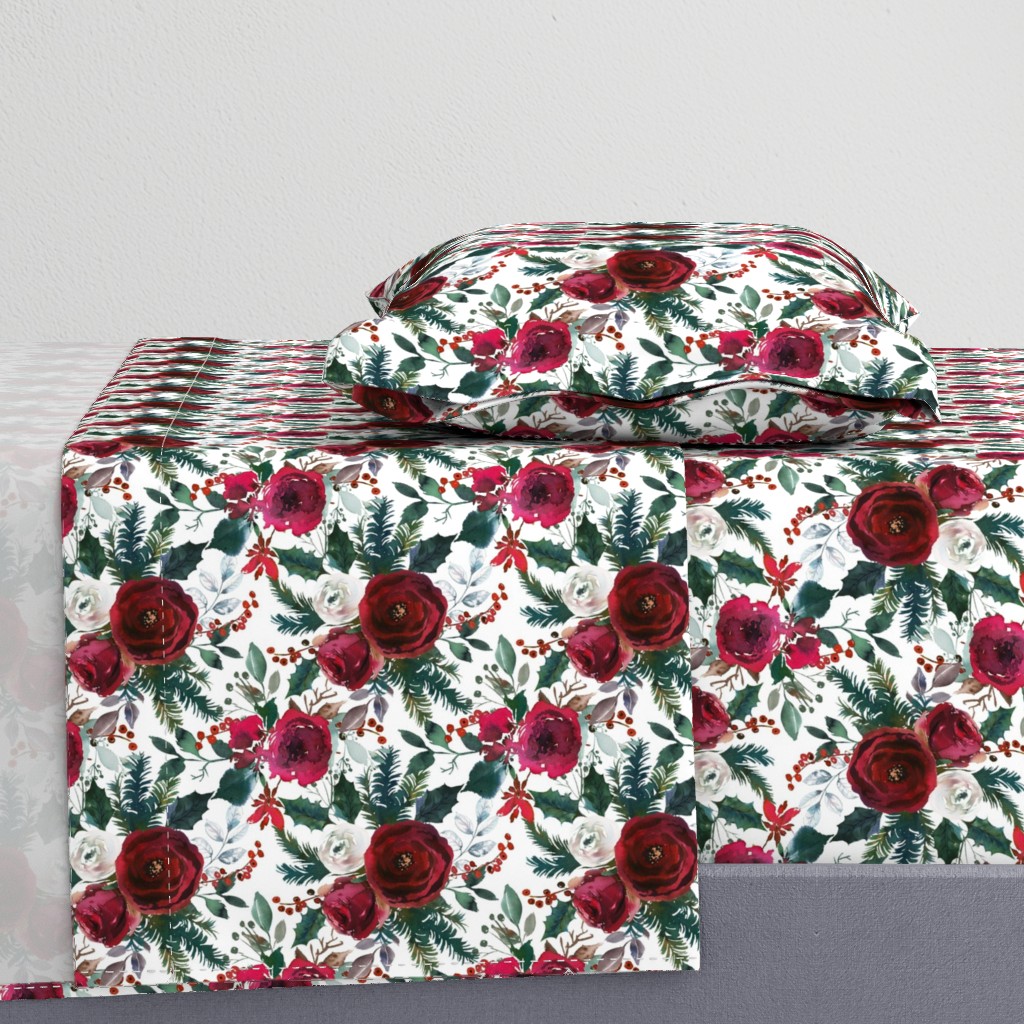 Christmas Floral White