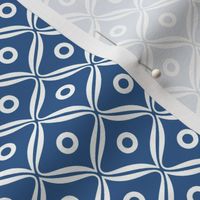 Talavera - Rounded Diamonds - White/Blue