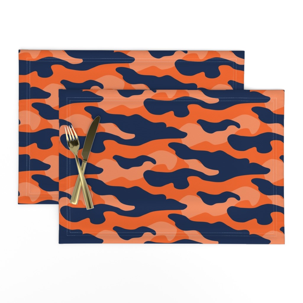 Navy and orange team color  Camouflage