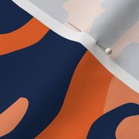 Navy and orange team color  Camouflage