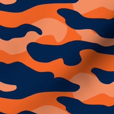 Navy and orange team color  Camouflage