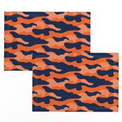 Navy and orange team color  Camouflage