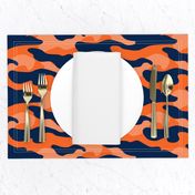 Navy and orange team color  Camouflage