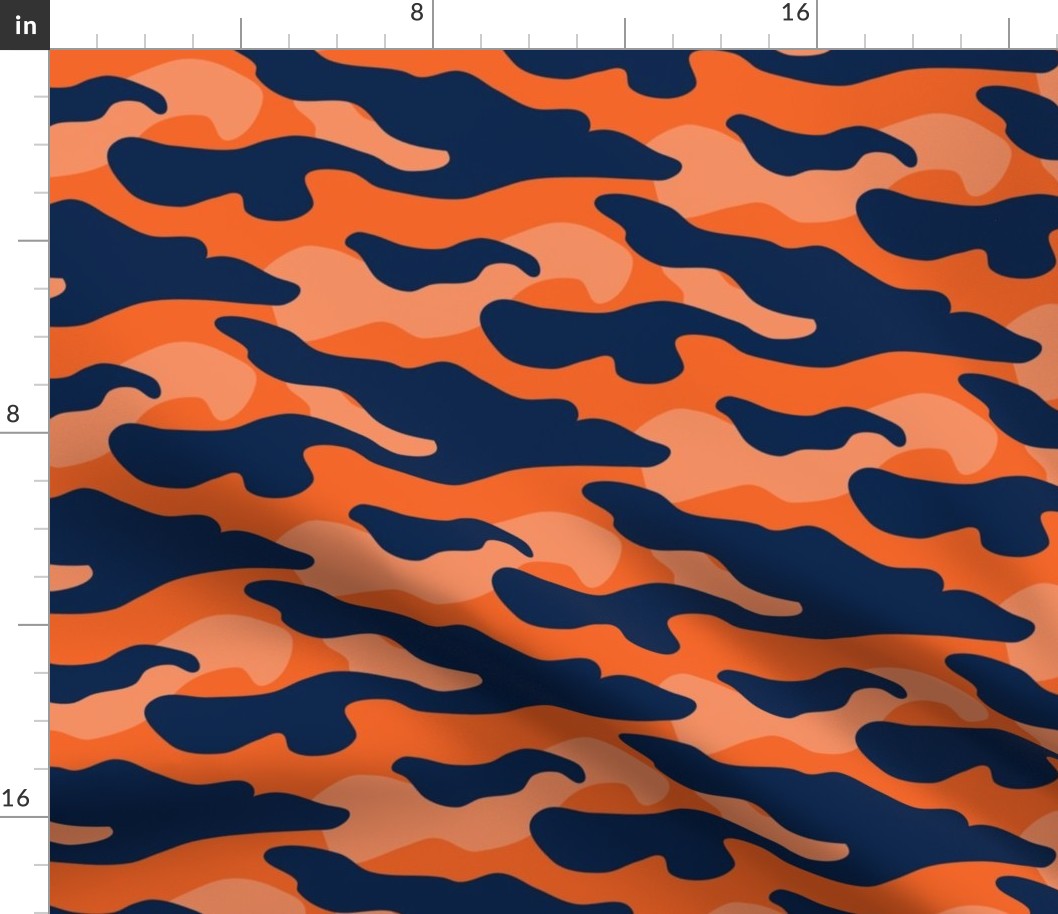 Navy and orange team color  Camouflage