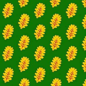 Fall Fave - yellow leaves on green 