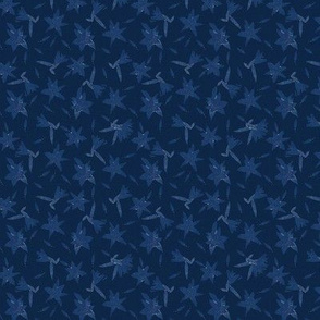 Stargazers Blue on Navy Blue Upholstery Fabric