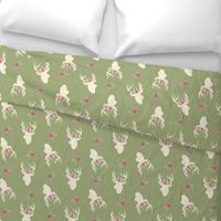 Deer_And_Flowers_Repeat_Green