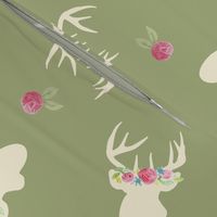 Deer_And_Flowers_Repeat_Green