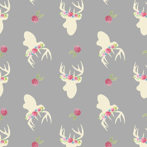 Deer_And_Flowers_Repeat_Grey