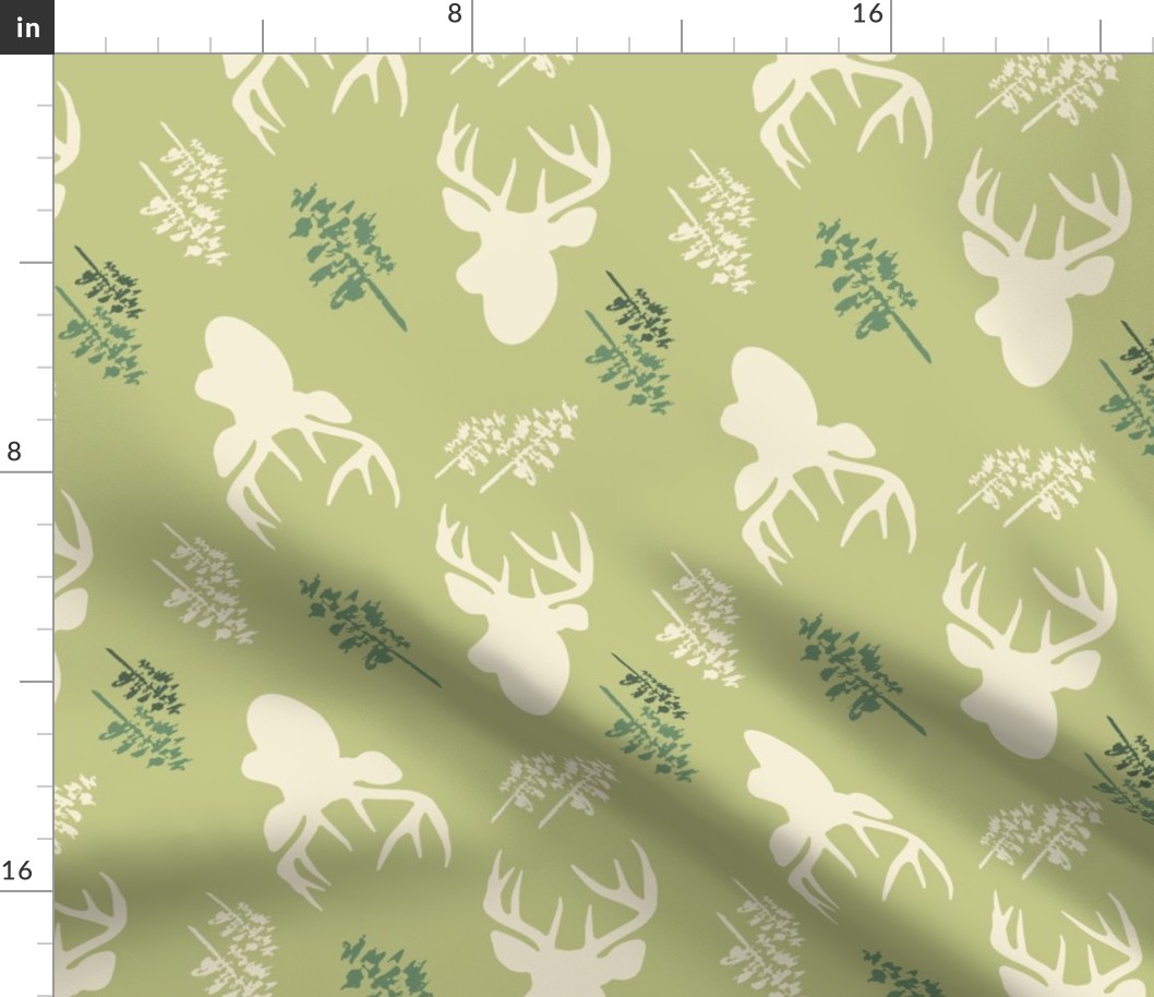 Deer_And_Tree_Repeat_Green