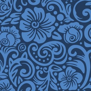 Blue Floral Large