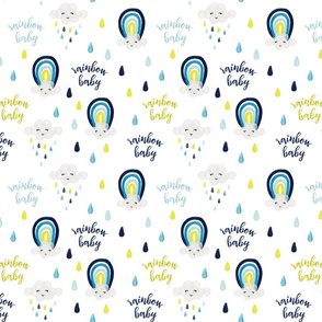 rainbow baby yellow + blue // small