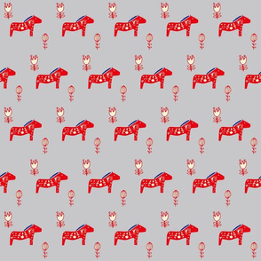 Dala horse gray