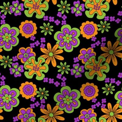 Vintage Halloween Flower Power multi