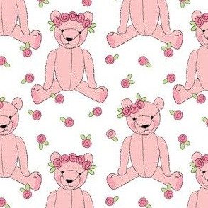 pink teddy bears and roses 