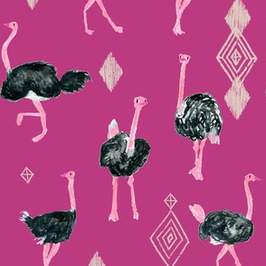 Ostrich Fabric, Wallpaper and Home Decor | Spoonflower