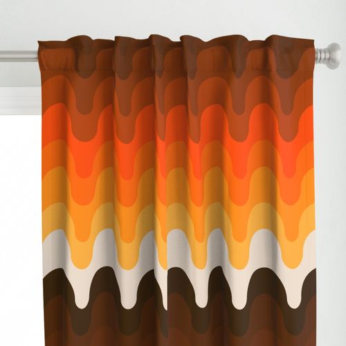 Retro Abstract Vintage Seventies Bold 1970S 50" Wide Curtain Panel by Roostery 