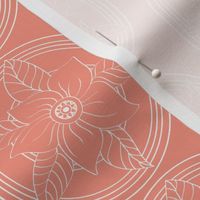 White_Bohemian_Flower_outline_on_Salmon