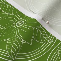 White_Bohemian_Flower_outline_on_Green