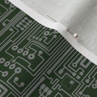 Circuit Board // Green & Dark Grey // Small