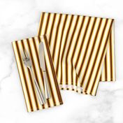Sweet Shop Vertical Stripes (#9) - Narrow Orange Fizz Ribbons with Chocolate Fudge and Snowy White