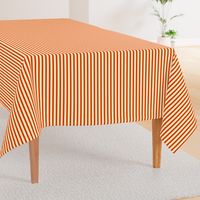 Sweet Shop Vertical Stripes (#10) - Narrow Orange Fizz Ribbons with Nasturtium and Snowy White