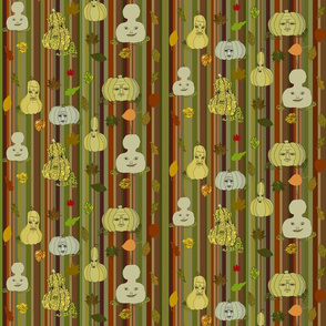 Gourds on Halloween stripe