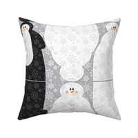 Snowmen Penguin Print-fleece