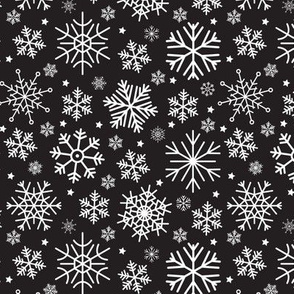 Merry Snowflakes-Black