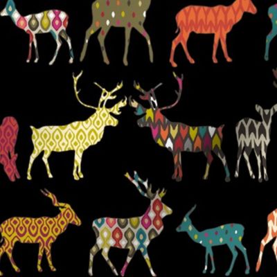 patterned deer black