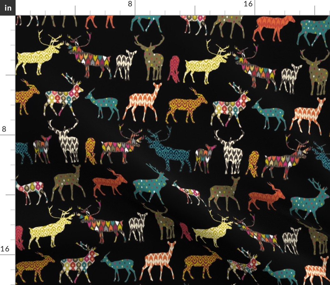 patterned deer black