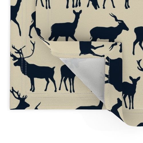 spice deer silhouette indigo ivory