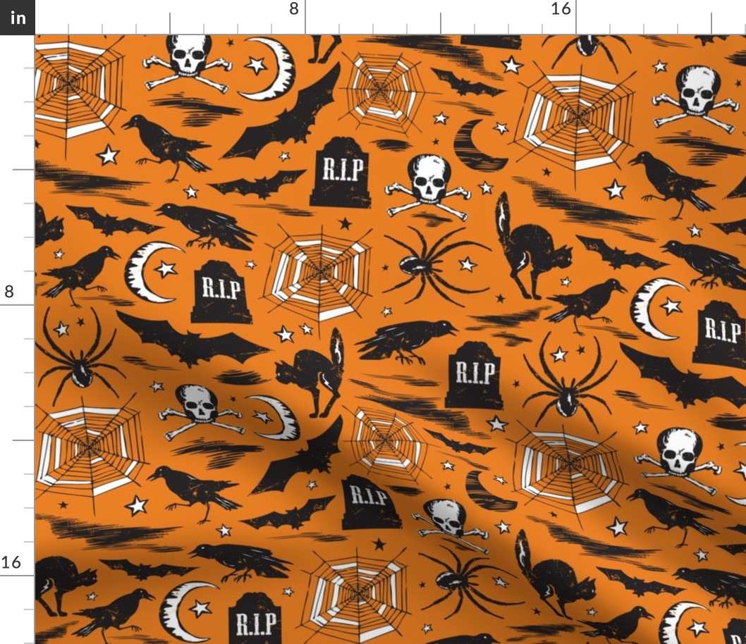 Hallows' Eve - Vintage Halloween Orange & Black