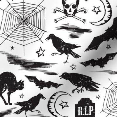 Hallows' Eve - Vintage Halloween Black & White