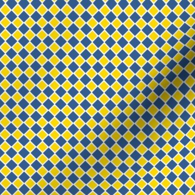 Talavera - Half Inch Large and Small Check - Blue and Yellow