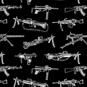 Machine Guns on Black // Small