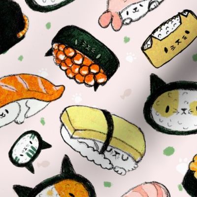 kawaii kitty sushi 