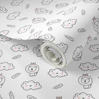 Lions and Clouds Kids Pattern