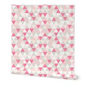 Pink and Grey Triangle Pattern