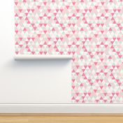 Pink and Grey Triangle Pattern