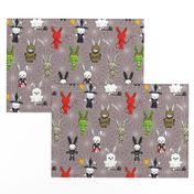 terrifying bunnies (grey)