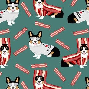 tri colored corgi fabric corgis love bacon fabric design cute dog costume halloween