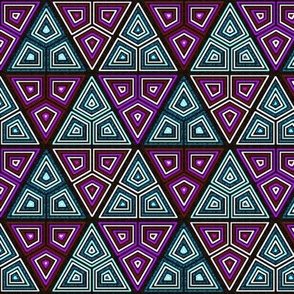 Triangles - Aqua Purple