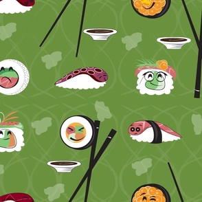 Kawaii Sushi in celery