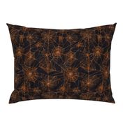 Spooky Spider Webs Orange // halloween classic orange and black fabric