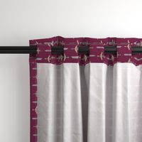 Bubbie's swords in a line - small on royal raspberry red